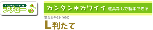 手作り製本キットプチローＬ判たて20枚用